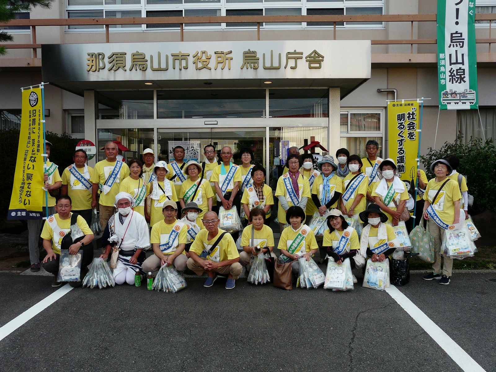 山あげ祭りにて街頭啓発を実施