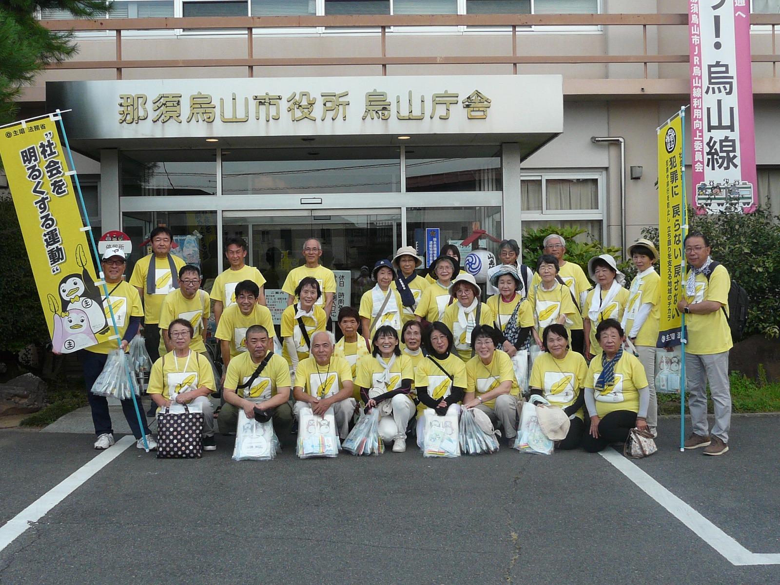 山あげ祭りにて街頭啓発を実施